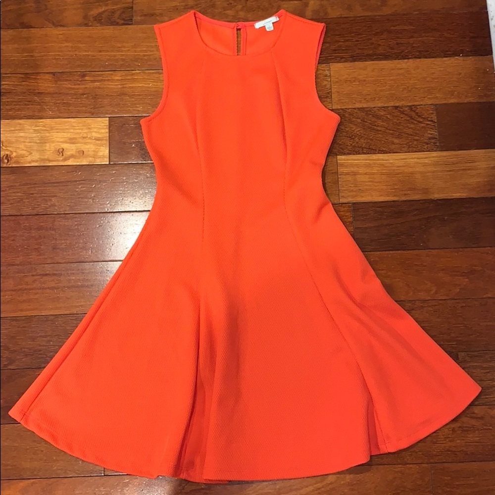 simple coral dress